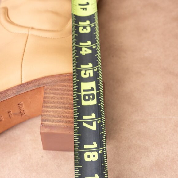 Vince Women Fabien Banana Leather Slip-on Fashion Round Tall Boots sz 6 - Picture 8 of 9